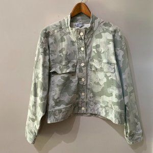 Anthropologie Dear Joe Camo Bomber Jacket